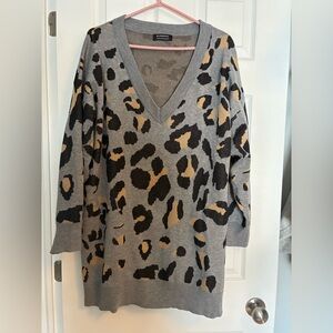 Bloom Chic Leopard Sweater 2X